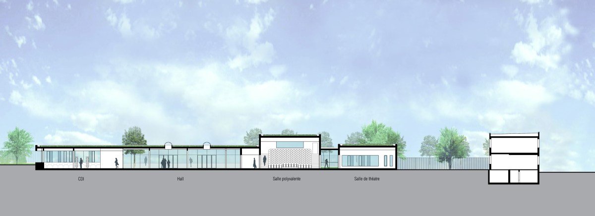 Extension d'un lycée à Mantes La Jolie EMMANUELLE LE CHEVALLIER ARCHITECTE