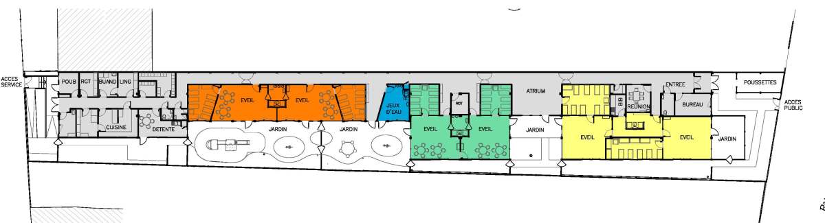 Crèche modulaire à Montreuil Réalisation EMMANUELLE LE CHEVALLIER architecte